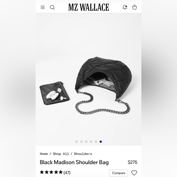 MZ Wallace Black Madison Shoulder Bag - Picture 10 of 12